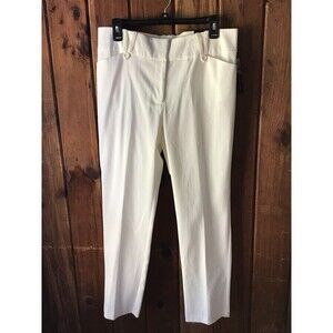 Soho Apparel Ltd Cream Dress Pants Size 10 Textured Pockets Buttons Zipper Work